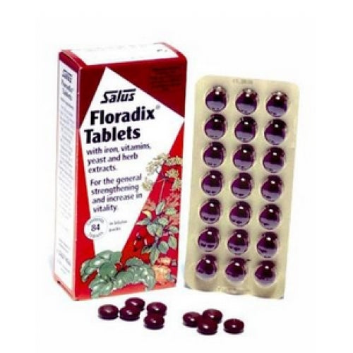 Floradix Iron Supplement Tablets 84 Tablets.