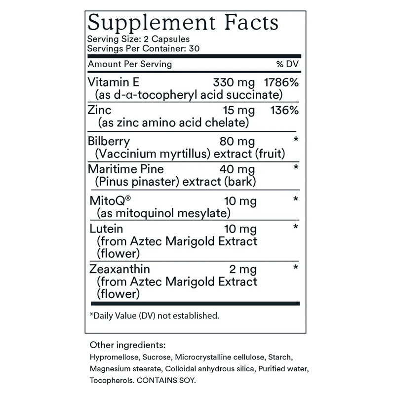 MitoQ Eye 60 Softgel Capsules.