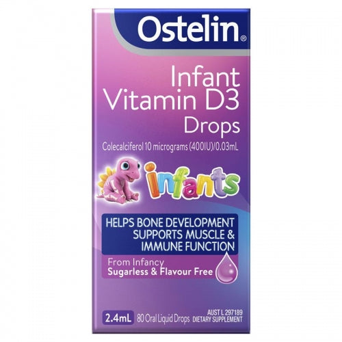 Ostelin Infant Vitamin D3 400IU Drops 2.4ml.