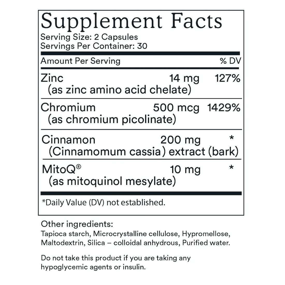 Mitoq Blood Suger 60 Vege Capsules, image 4