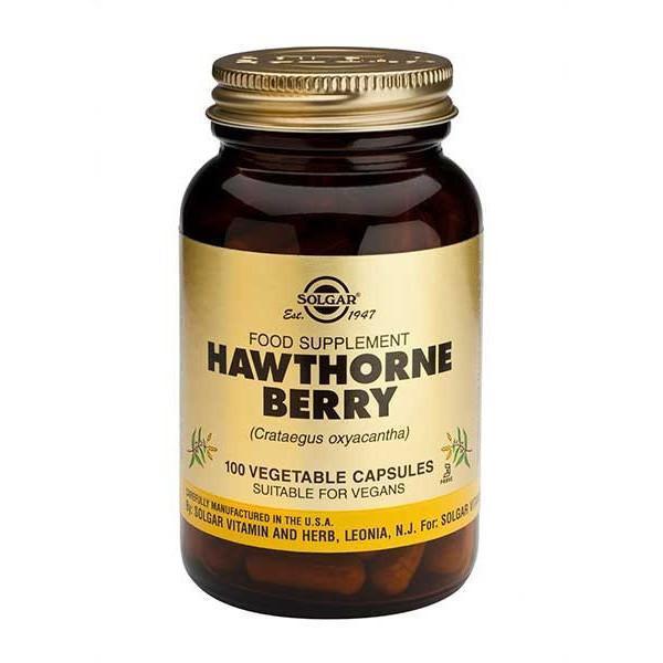 Solgar Hawthorne Berry 100 Vegetable Capsules.