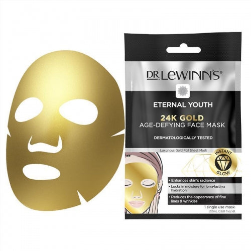 Dr. Lewinn's Eternal Youth 24K Gold Age-Defying Face Mask 1 Pack.