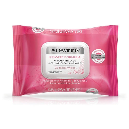 Dr. Lewinn's  Private Formula Vitamin Infused Micellar Cleansing Wipes 25pk.