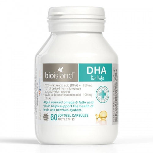 Bio Island DHA For Kids  60 Softgel Capsules.