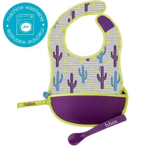 B.Box Travel Bib & Spoon Cactus Capers.