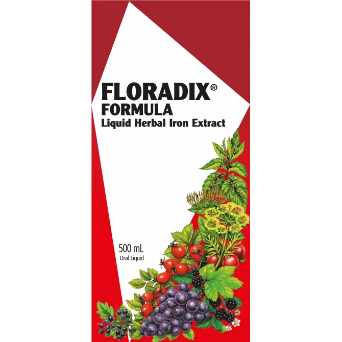 Floradix Formula With iron,vitamins,yeast and herbs Dietary Supplement 500mL.