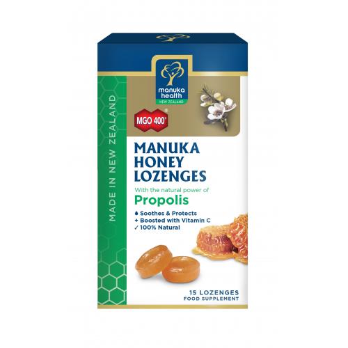 Manuka Health Manuka Honey Lozenges Propolis 15 Lozenges.