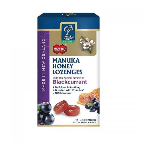 Manuka Health Manuka Honey Lozenge Blackcurrant 15 Lozenges.