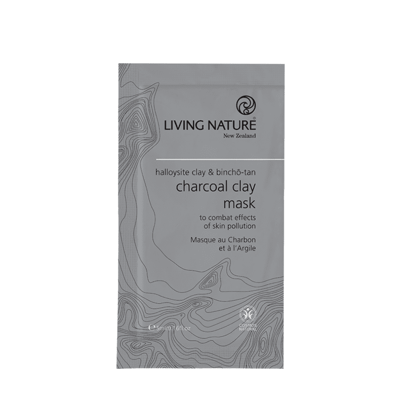 Living Nature Charcoal Clay Mask 10 x 5ml.