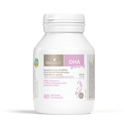 Bio Island DHA For Pregnancy 60 Softgel Capsules.