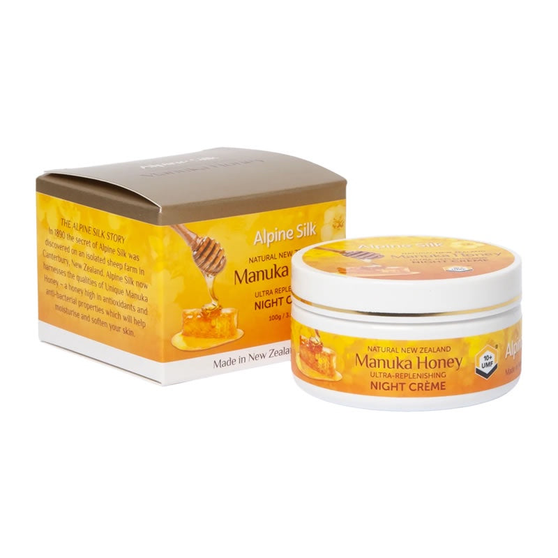 Alpine Silk Manuka Honey Night Cream 100g, Night Creams, OCARE NZ