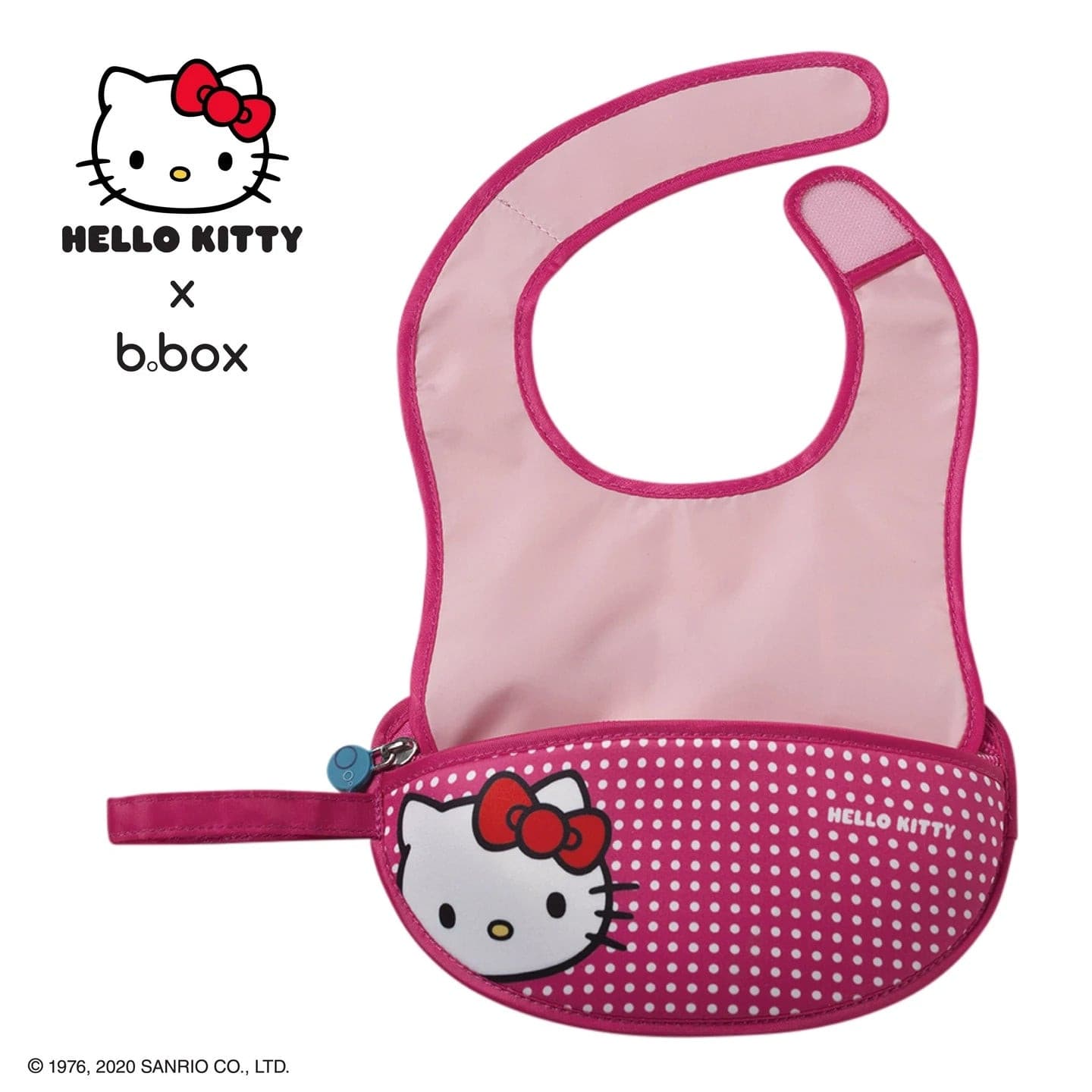 B.BOX Hello Kitty Travel Bib Pop Star Pink / Green.