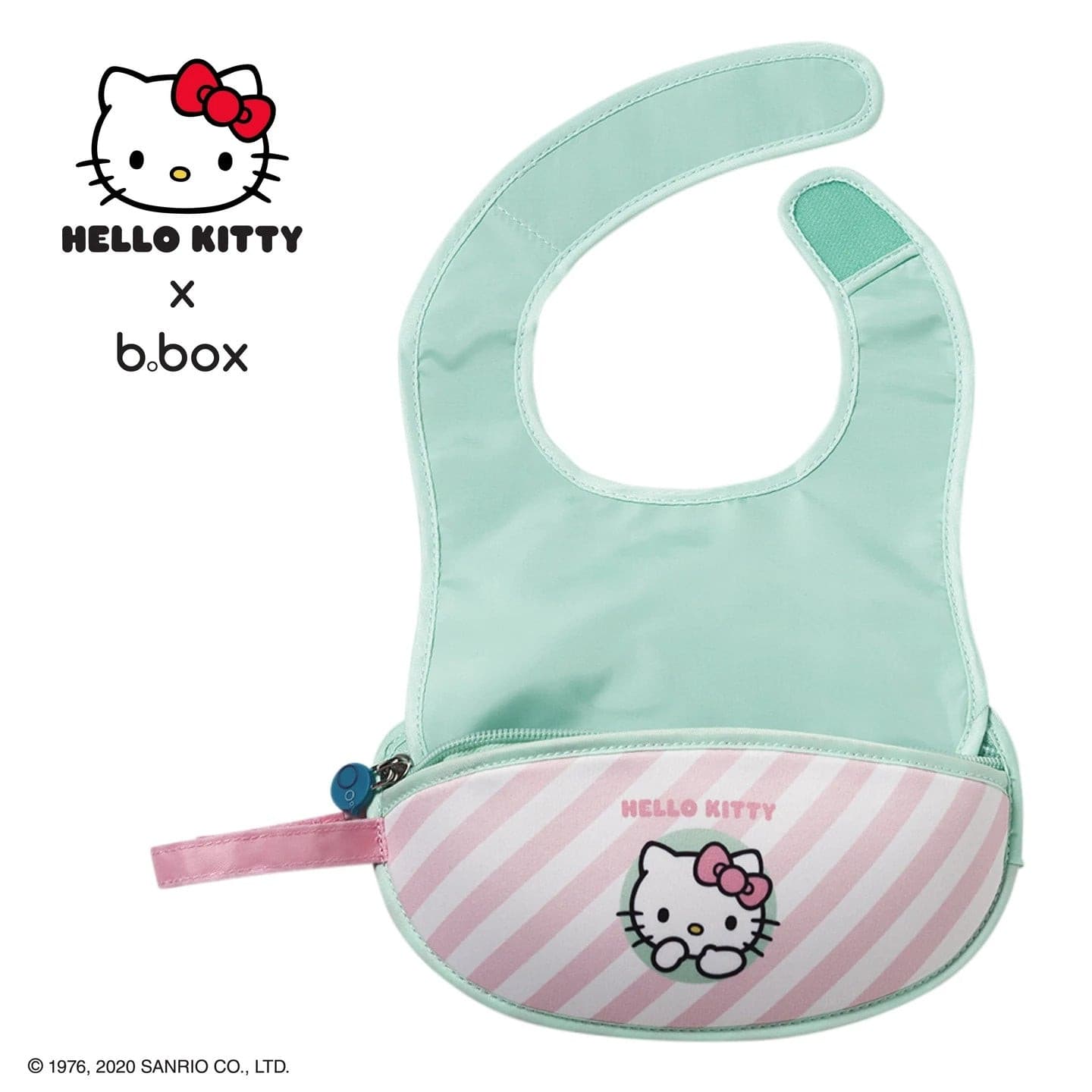 B.BOX Hello Kitty Travel Bib Candy Floss Pink / Green.