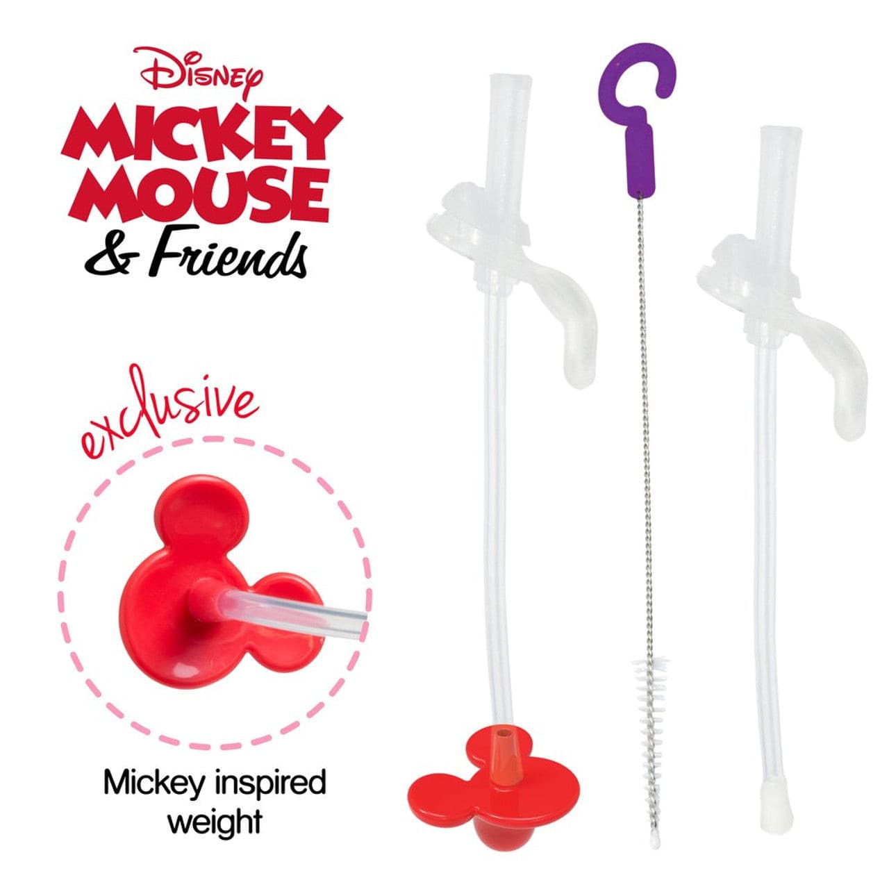 B.Box Disney Sippy Cup Replacement Straw Twin Pack.