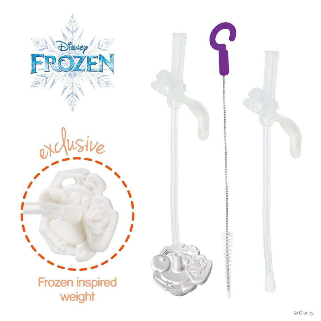 B.Box Disney Sippy Cup Replacement Straw Twin Pack, image 3