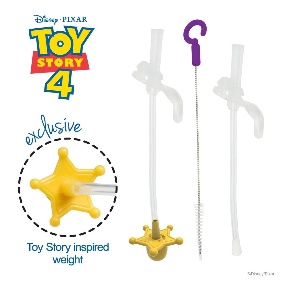 B.Box Disney Sippy Cup Replacement Straw Twin Pack, image 5