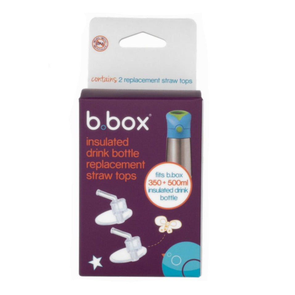 B.Box Insulated Drink Bottle Straw Tops 2 Pack