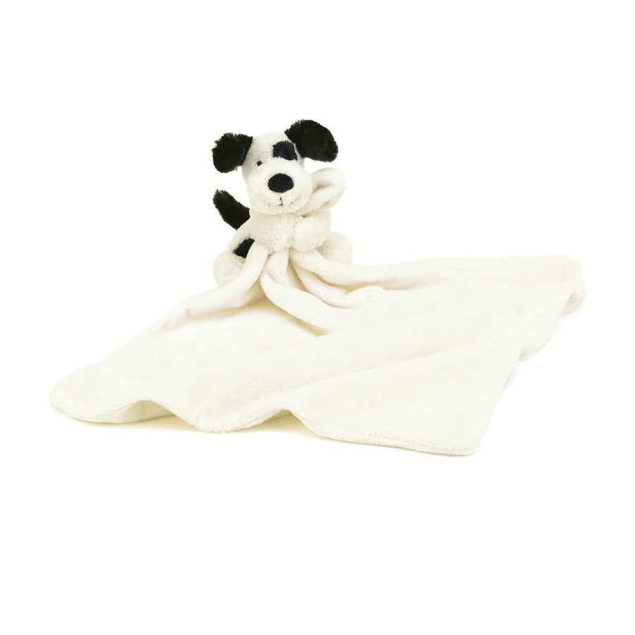 Jellycat Bashful Black & Cream Puppy Soother One Size - H34 X W34 CM