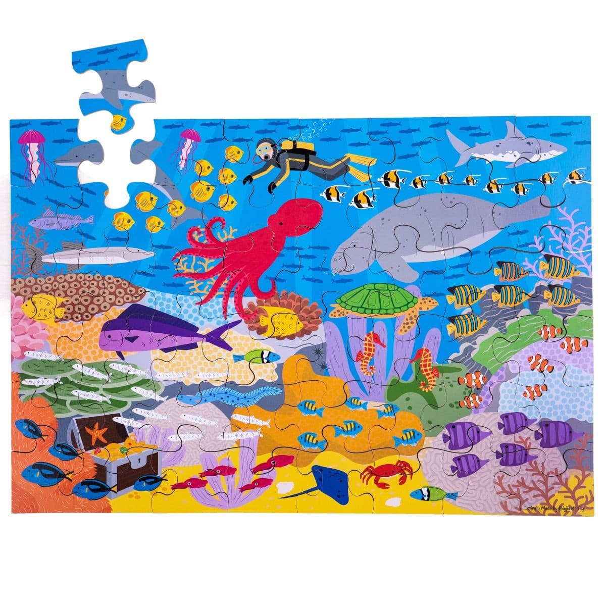 BigJigs Under the Sea Floor Puzzle 48 Pieces.