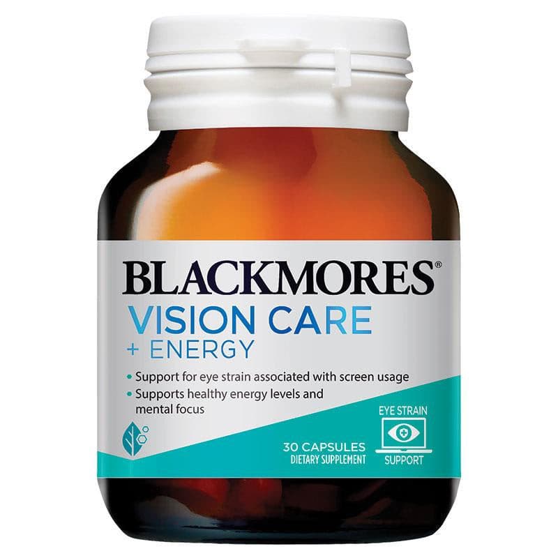 Blackmores Vision Care + Energy 30 Capsules.