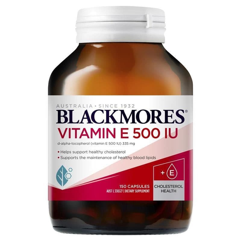 Blackmores Vitamin E 500 IU 150 Capsules.