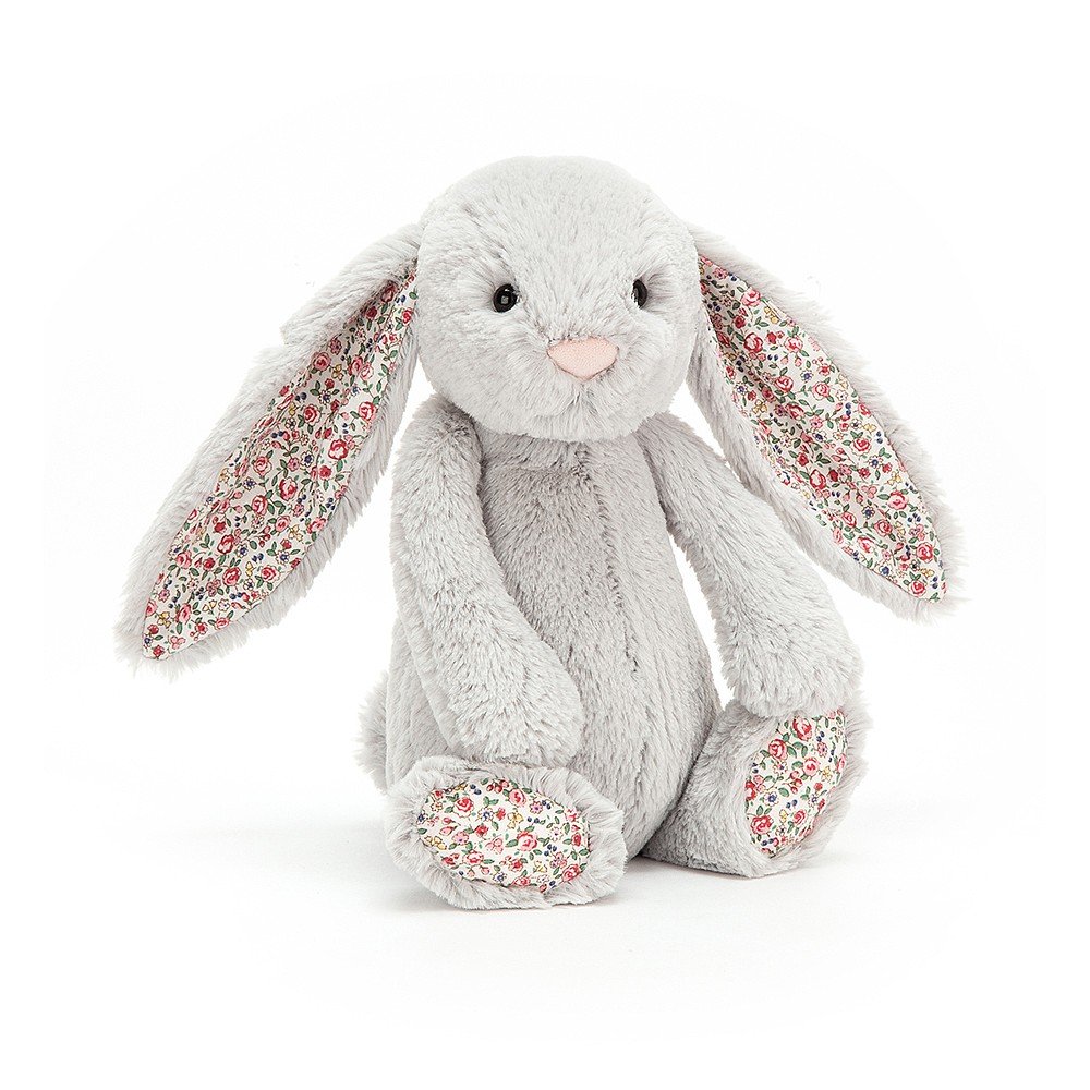 Jellycat Blossom Bashful Silver Bunny Medium - H31 X W12 CM.