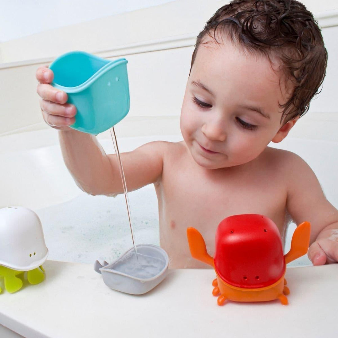 Boon Creatures Interchargable Bath Toy Cup Set, image 2