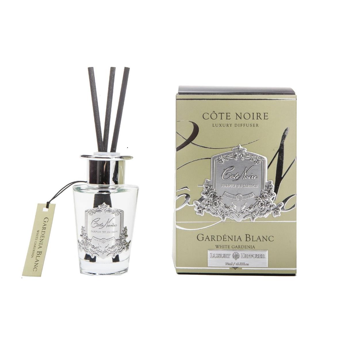 Cote Noire Diffuser Set 90ml - Gardenia - Silver - GMSS15028.