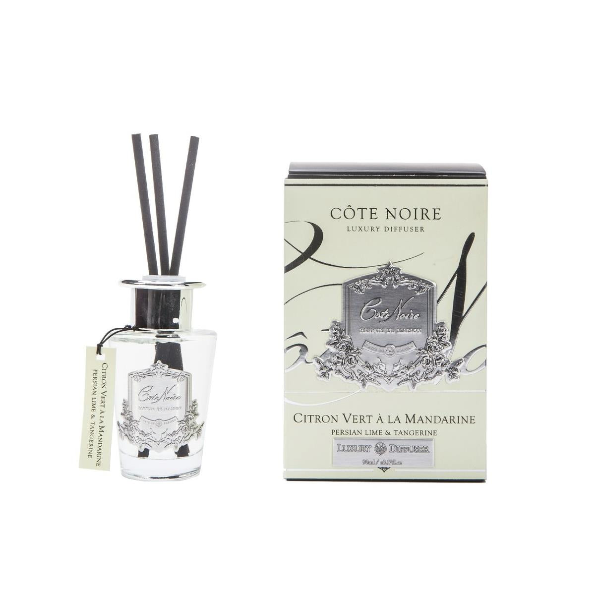 Cote Noire Diffuser Set 90ml - Persian Lime & Tangerine - Silver - GMSS15022.