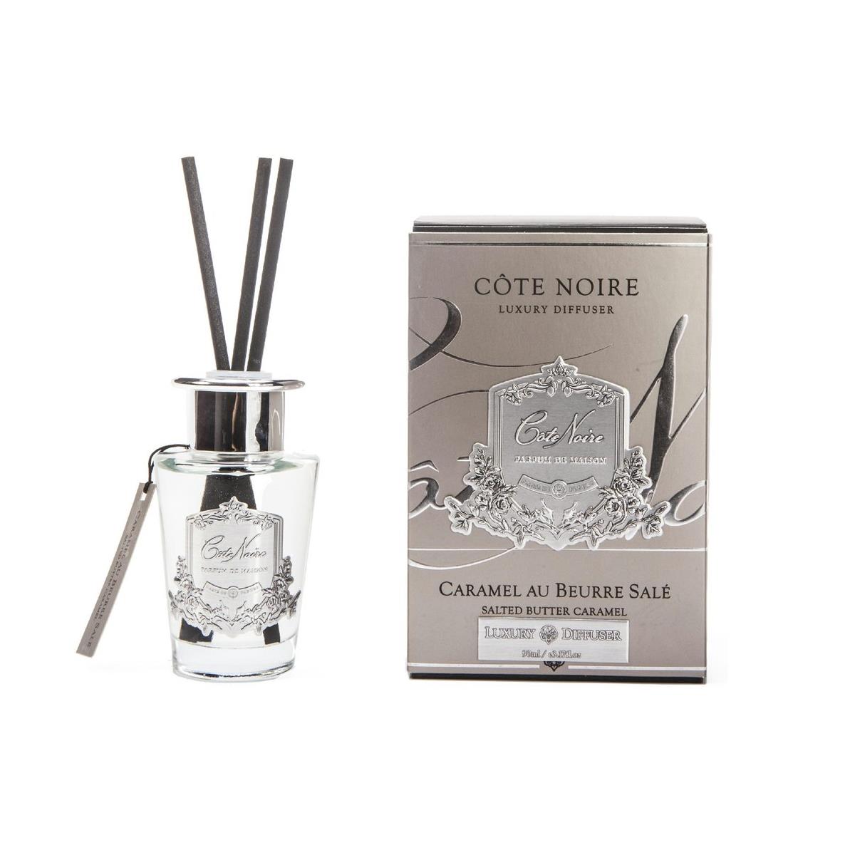 Cote Noire Diffuser Set 90ml  - Salted Butter Caramel - Silver - GMSS15002.