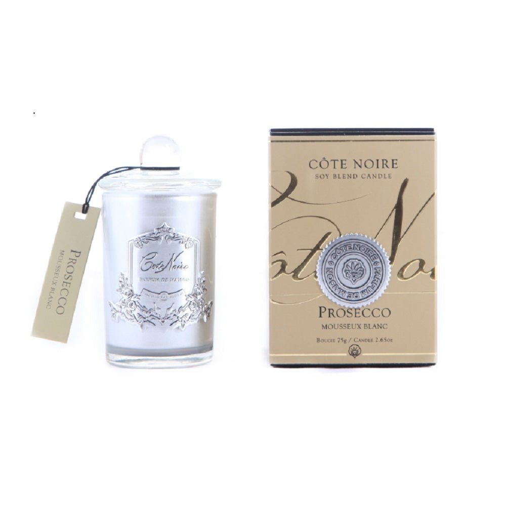 Cote Noire 75G Soy Blend Candle - Prosecco - Silver - GMS07532.