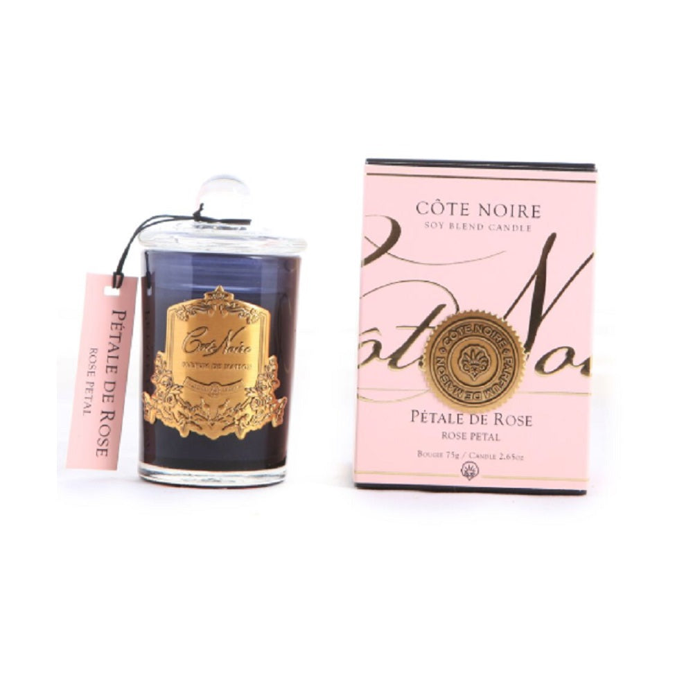 Cote Noire 75G Soy Blend Candle - Rose Petal - Gold - GML07507.