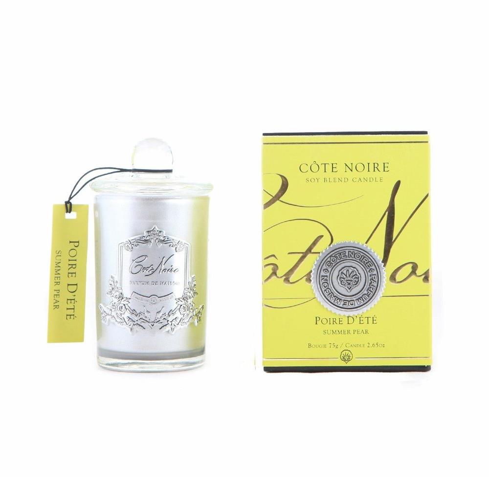 Cote Noire 75G Soy Blend Candle - Summer Pear - Silver - GMS07514.