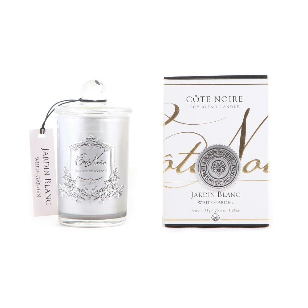 Cote Noire 75G Soy Blend Candle - White Garden - Silver - GMS07504.