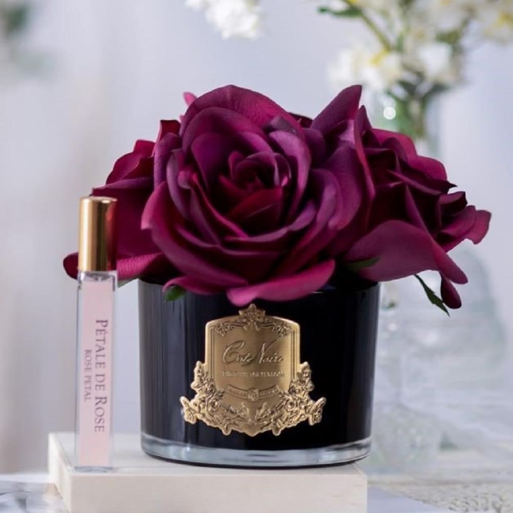 Cote Noire Perfumed Natural Touch 5 Roses - Black - Carmine Red - GMRB64.