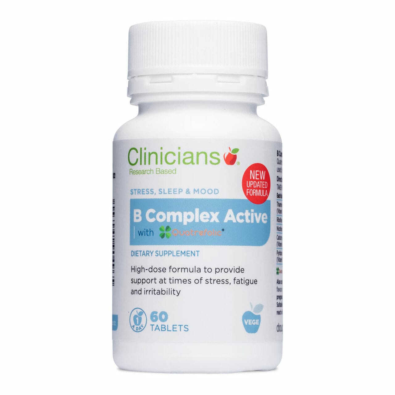 Clinicians B Complex Active 60 Tablets EXP:11/2022.