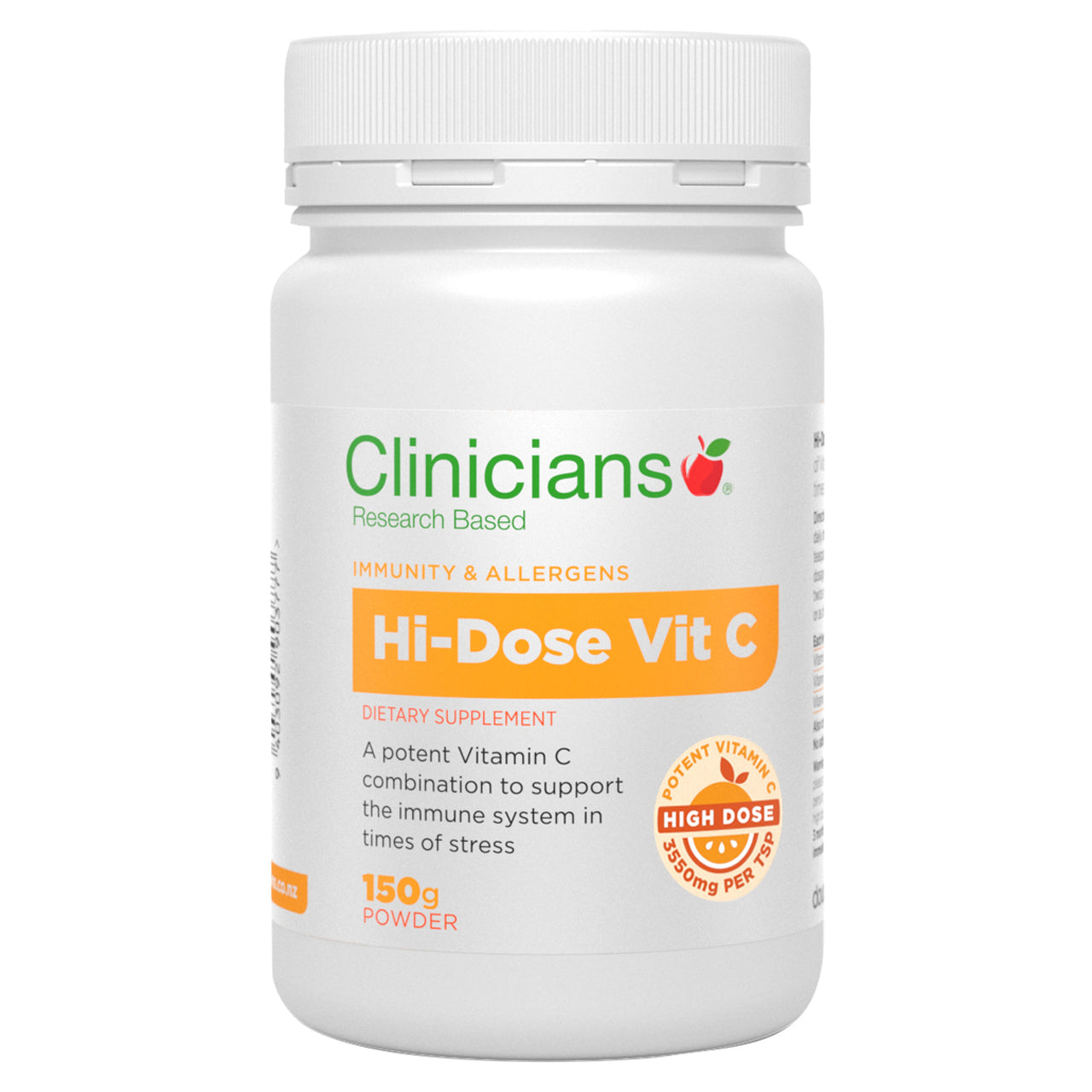 Clinicians Hi-Dose Vit C Powder 150gm.