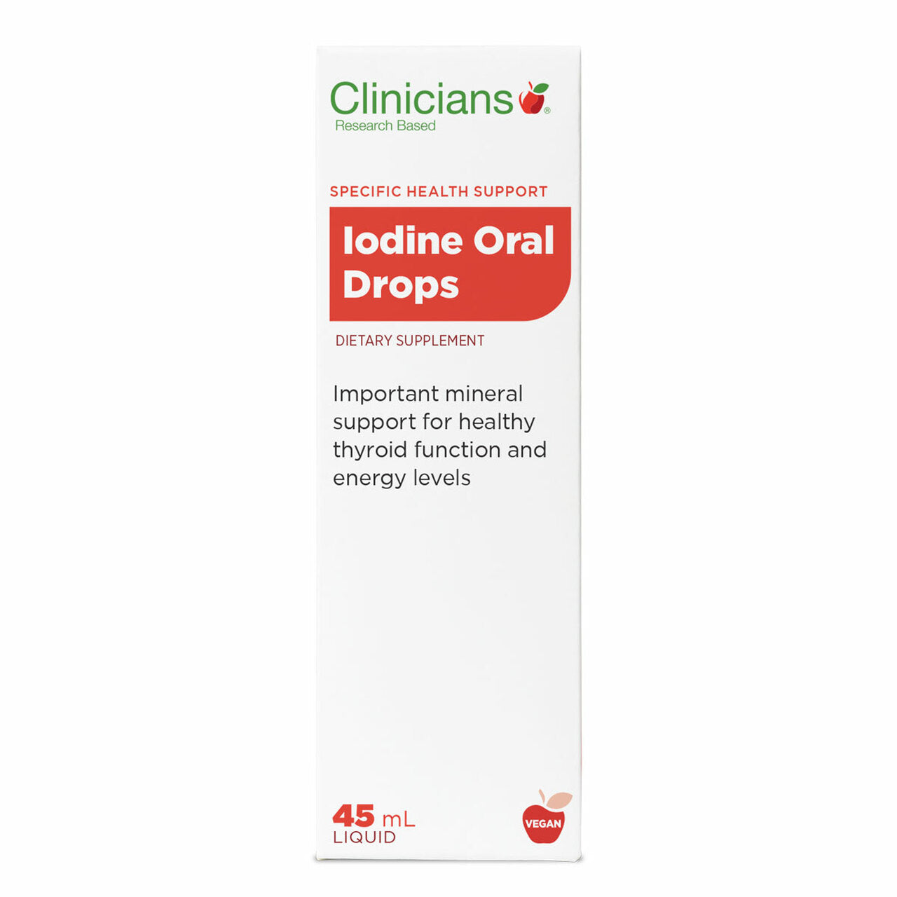 Clinicians Iodine Oral Drops 45ml.