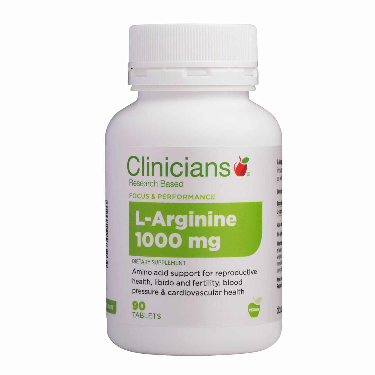 Clinicians L-Arginine 1000mg 90 Tablets.