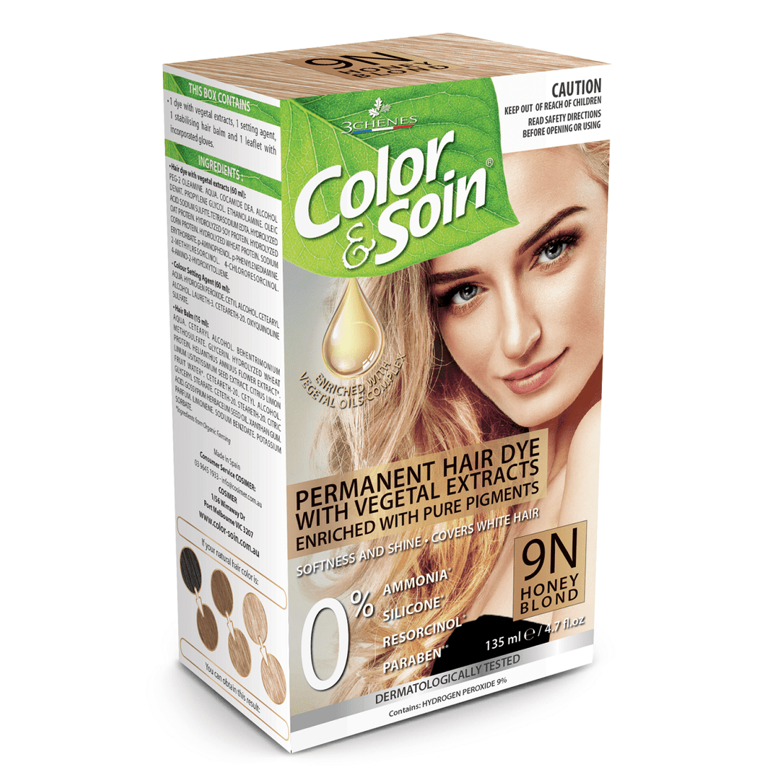 Color & Soin Permanent Hair Dye 9N - Honey Blond