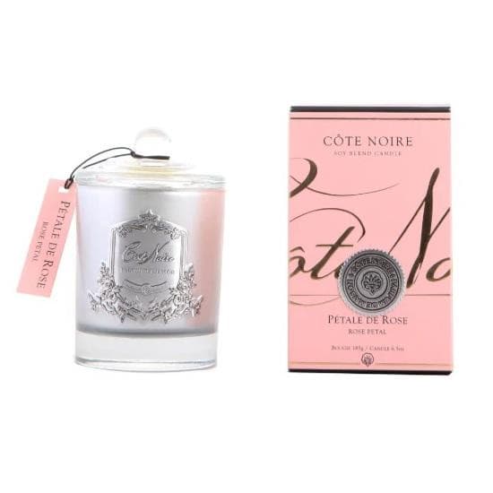 Cote Noire 185g Soy Blend Candle - Rose Petal Silver - GMS18507