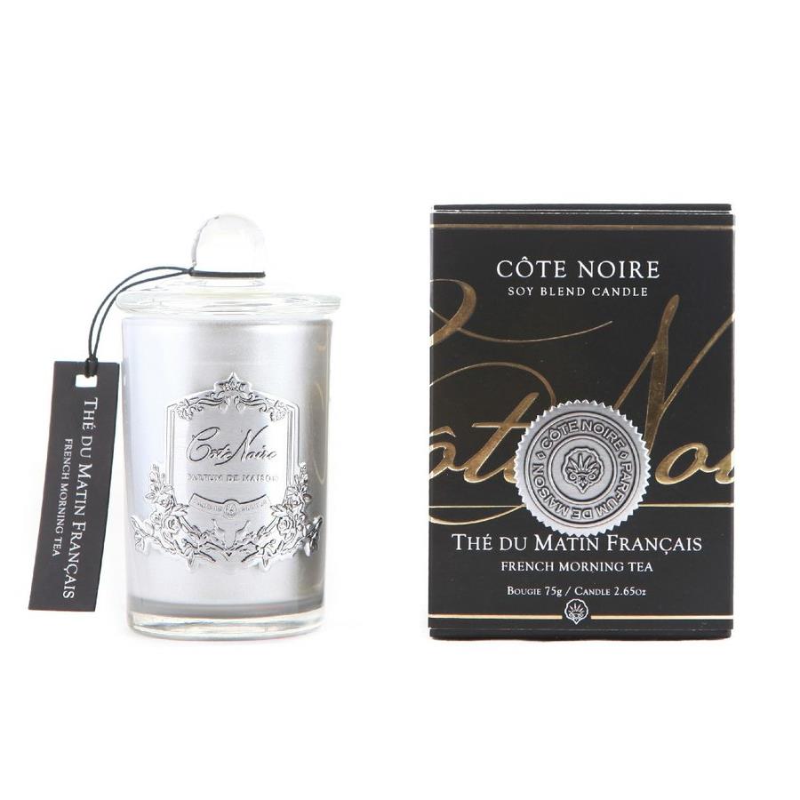 Cote Noire 75G Soy Blend Candle - French Morning Tea - Silver - GMS07501.