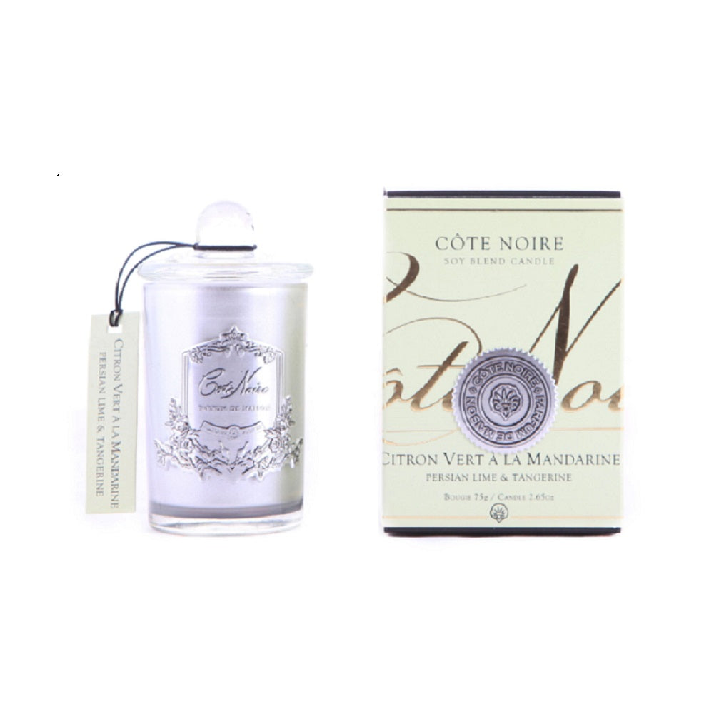 Cote Noire 75G Soy Blend Candle - Persian Lime & Tangerine - Silver - GMS07522.