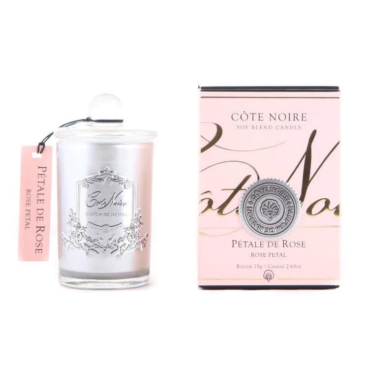 Cote Noire 75g Soy Blend Candle - Rose Petal Silver Badge Candles - GMS07507