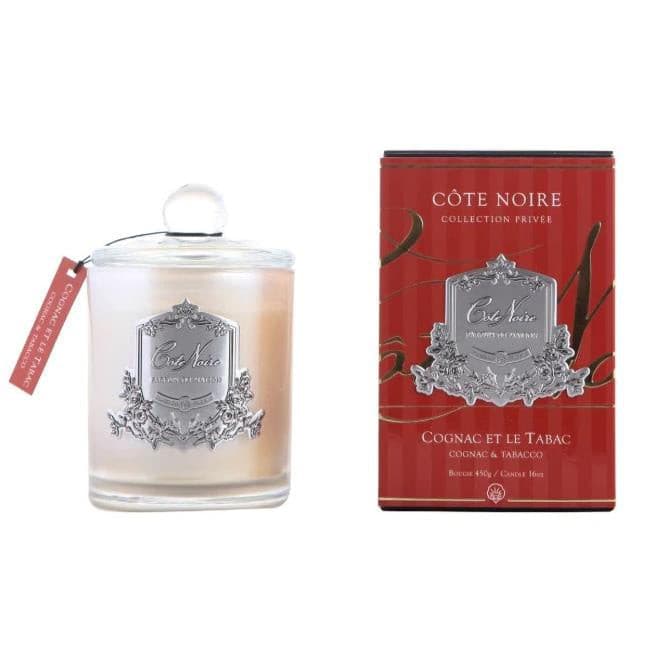 Cote Noire Cognac & Tobacco 450g - Silver Badge Candles - GMS45024