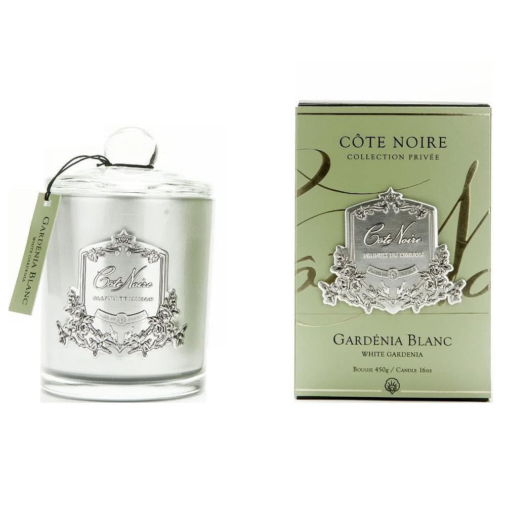 Cote Noire White Gardenia 450g - Silver Badge Candles