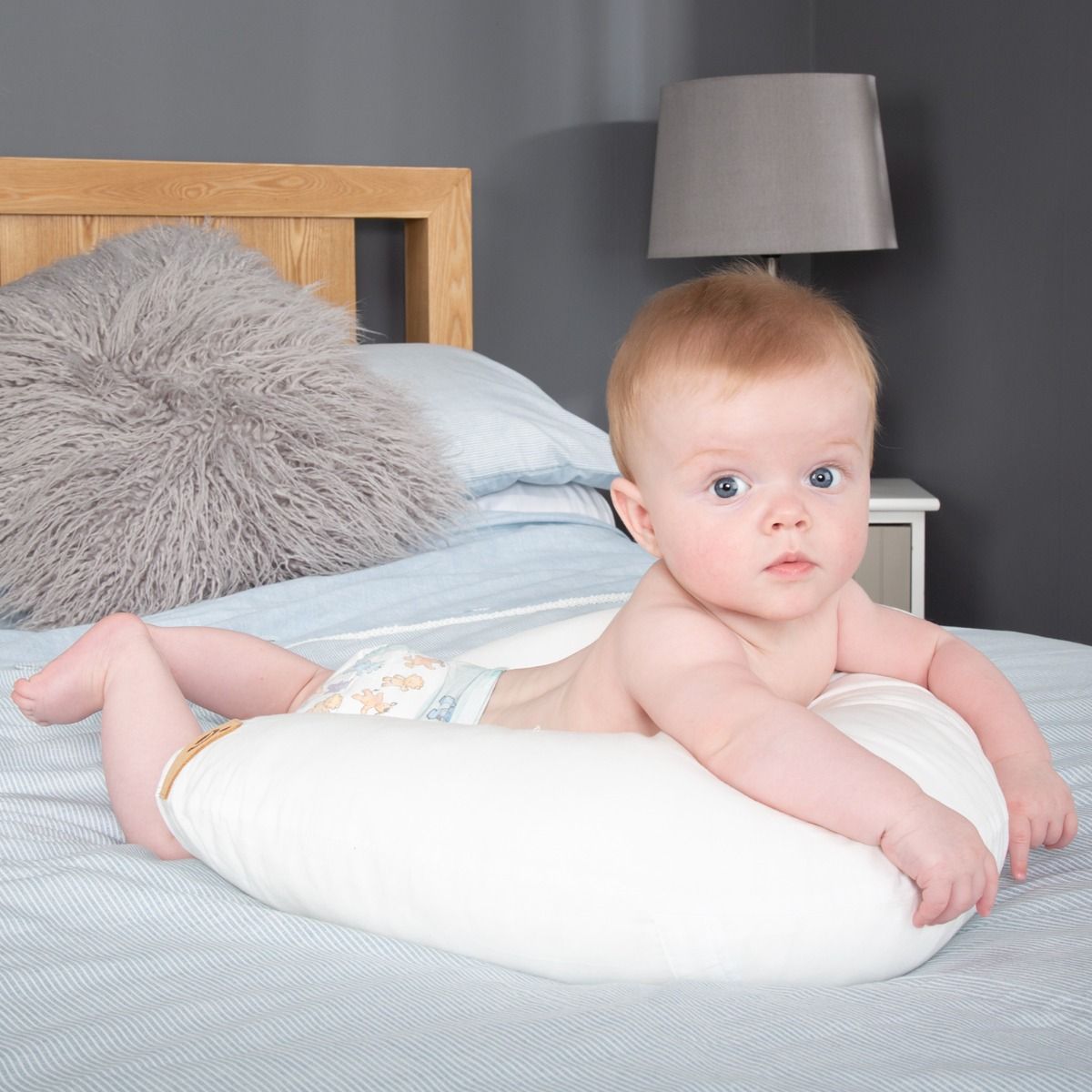 Cuddle Co Organic Cotton Feeding & Infant Support Pillow - White