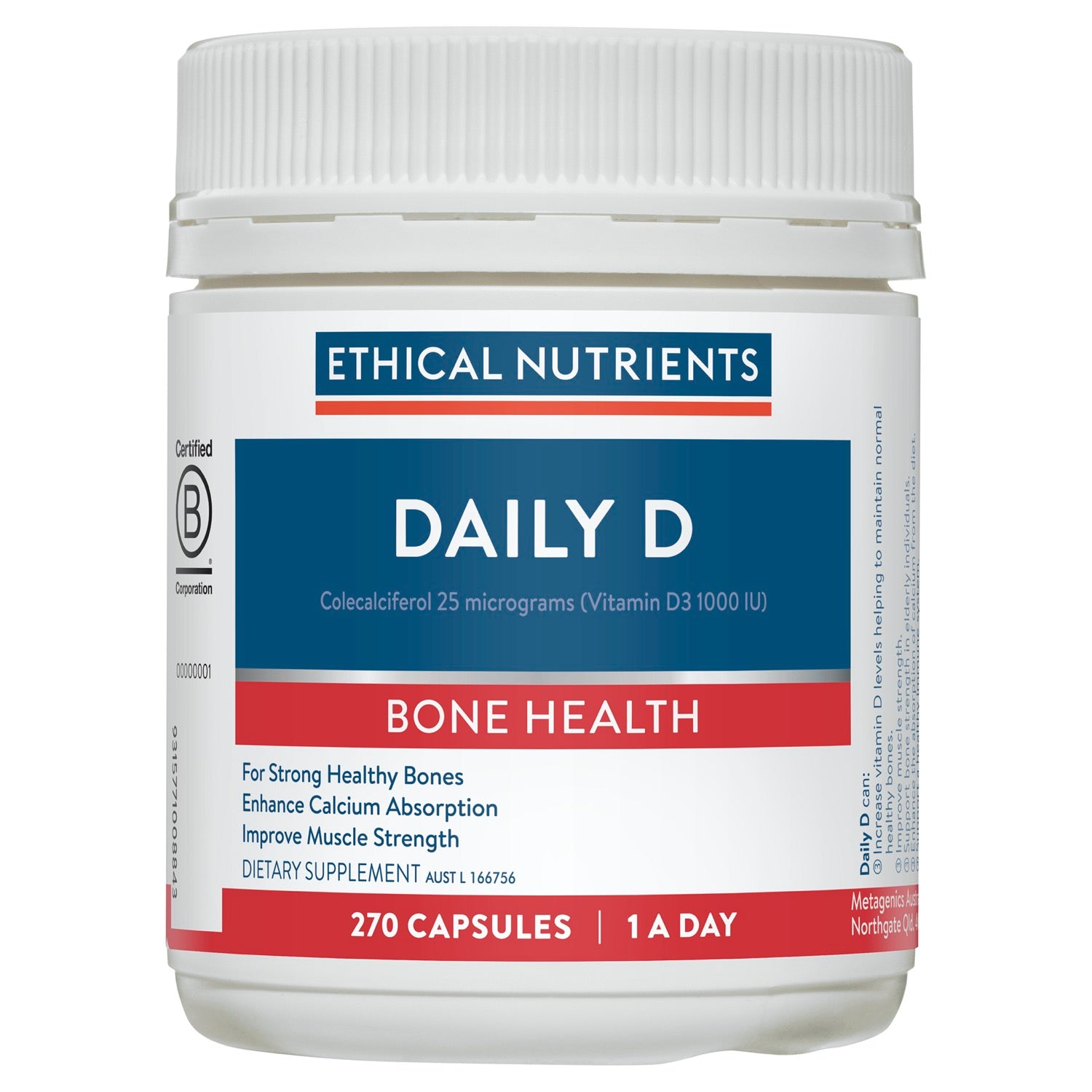 Ethical Nutrients Flexizorb Daily D 270 Capsules.