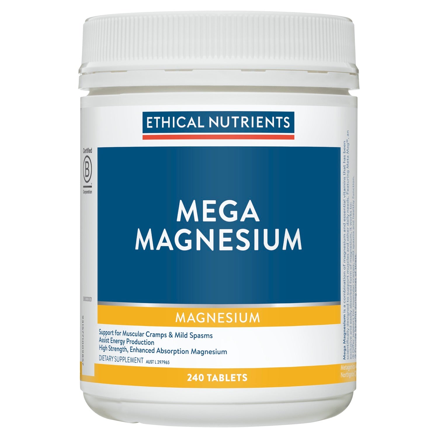 Ethical Nutrients Megazorb Mega Magnesium 240 Tablets.