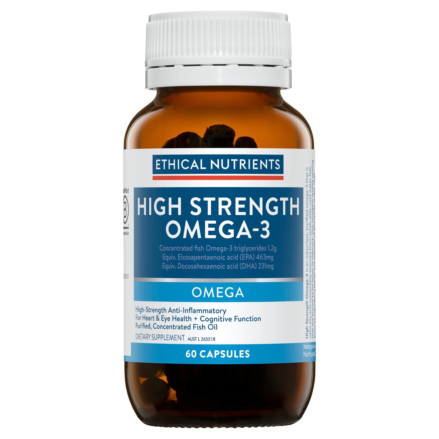 Ethical Nutrients Omegazorb High Strength Omega-3 60 Capsules EXP:01/2023.